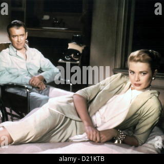 La fenêtre arrière 1954 Paramount Pictures film réalisé par Alfred Hitchcock avec James Stewart et Grace Kelly Banque D'Images