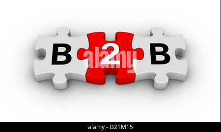 Entreprise à entreprise symbole puzzle Banque D'Images