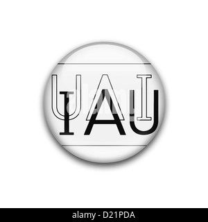 L'Union Astronomique Internationale UAI symbole du drapeau logo | Banque D'Images