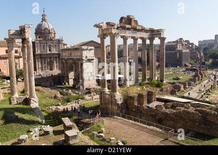 La vue sur le Forum Romain, à Rome, Italie Banque D'Images