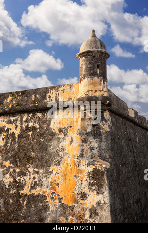 Tour de Garde du fort Castillo San Felipe del Morro, Site Historique National de San Juan, un parc national dans la région de Old San Juan, Puerto Rico Banque D'Images