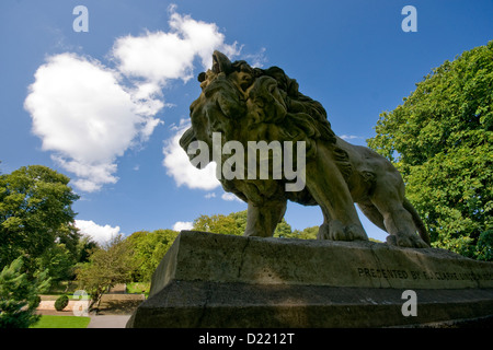 Monument au Lion, l'Arboretum Park, Lincoln, Lincolnshire, Royaume-Uni Banque D'Images