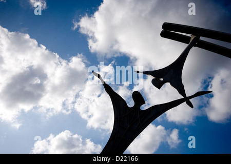 Sculpture d'Autonomisation sur la rivière Witham à côté du centre commercial Waterside dans Lincoln, Lincolnshire, Royaume-Uni Banque D'Images