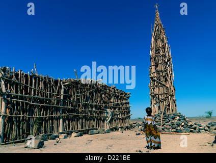 Mosquée en bois, Assaita, état de l'Afar, en Ethiopie Banque D'Images