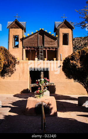 L'ancienne église missionnaire espagnol - Santuario de Chimayó Nouveau Mexique Banque D'Images