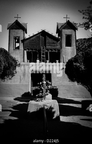 L'ancienne église missionnaire espagnol - Santuario de Chimayó Nouveau Mexique Banque D'Images