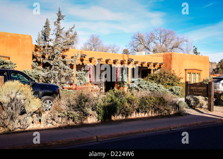 Canyon Road - le cœur et l'âme de la scène d'Art de Santa Fe Banque D'Images