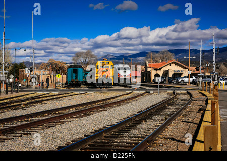 Le Santa Fe Southern Railway depot et gare au Nouveau Mexique Banque D'Images