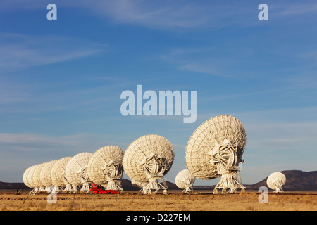 Dans le plats radiotélescope Very Large Array (VLA), New Mexico, USA. Banque D'Images