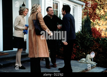 Meine Braut, Ihr Vater und ich Rencontrez les parents Blythe Danner, Teri Polo, Robert De Niro, Ben Stiller Greg (Ben Stiller, r) Banque D'Images