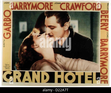 Menschen im Hôtel Grand Hotel Greta Garbo, John Barrymore Madame Grusinskaya (Greta Garbo) verliebt sich in Baron Felix von Banque D'Images