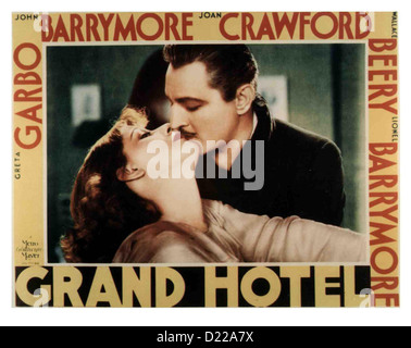 Menschen im Hôtel Grand Hotel Greta Garbo, John Barrymore Madame Grusinskaya (Greta Garbo) verliebt sich in Baron Felix von Banque D'Images