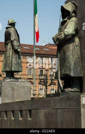 L'Emanuele Filiberto Duca D'Aosta memorial à Pizza Castello Turin Italie Banque D'Images