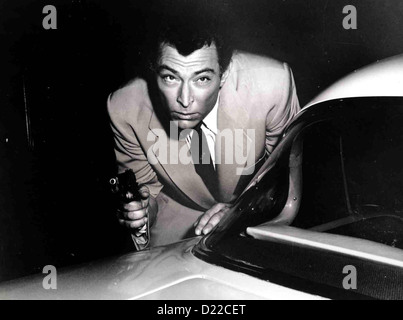 Ueberfall Von der Guns, Girls de Las Vegas et Mike Gangster (Lee Van Cleef) *** légende locale *** 1958 -- Banque D'Images