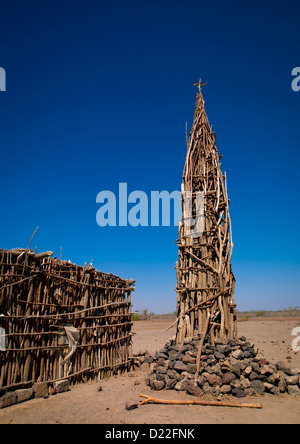 Mosquée en bois, Assaita, état de l'Afar, en Ethiopie Banque D'Images