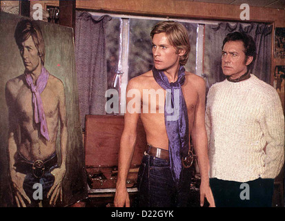 Das Bildnis Des Dorian Gray Photo Dorian Gray, Helmut Berger (l.), Richard Todd (r.) Doch der schlechte Lebenswandel Banque D'Images