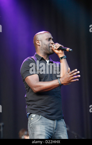 Kelvin Mercer aka Posdnuos DE LA SOUL SUR SCÈNE AU FESTIVAL BESTIVAL SEPTEMBRE 2012 Banque D'Images