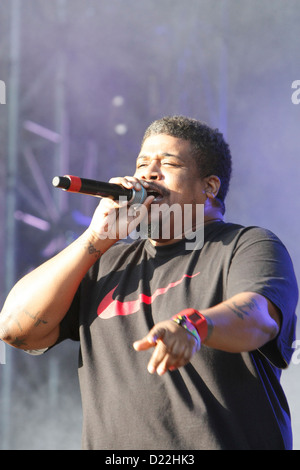 David Jude Jolicoeur aka Dave DE DE LA SOUL SUR SCÈNE AU FESTIVAL BESTIVAL SEPTEMBRE 2012 Banque D'Images