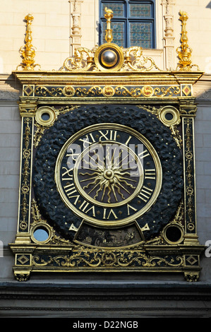 La Grande Horloge (French : Le Gros Horloge) de Rouen, Normandie, France Banque D'Images