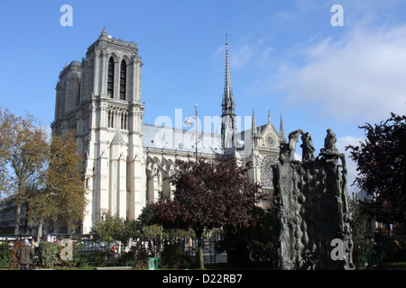 La Cathédrale Notre Dame, Paris Banque D'Images