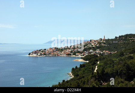 Le Village d'Igrane, Makarska Riviera, Dalmatie, Croatie Banque D'Images