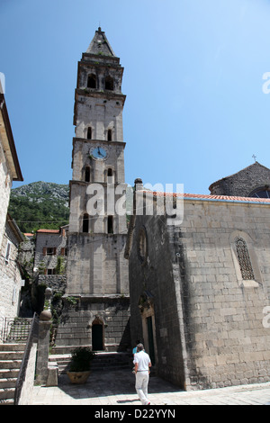 Saint Nicholas church chatolic, Perast, Monténégro Banque D'Images