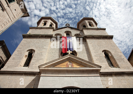 Eglise Saint-Nicolas sur la place de saint Luc dans la vieille ville de Kotor. Monténégro Banque D'Images