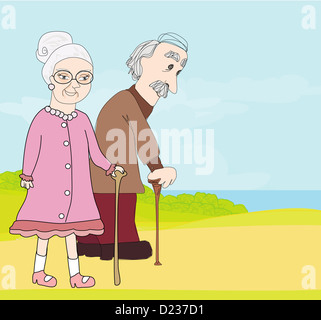 couple de personnes âgées Banque D'Images