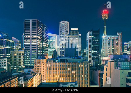Vue sur les toits de Darling Harbour Sydney Banque D'Images
