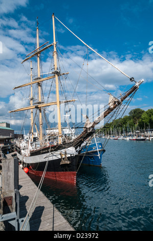 1948 grand voilier construit 'Pelican de Londres' Weymouth Dorset Angleterre Banque D'Images