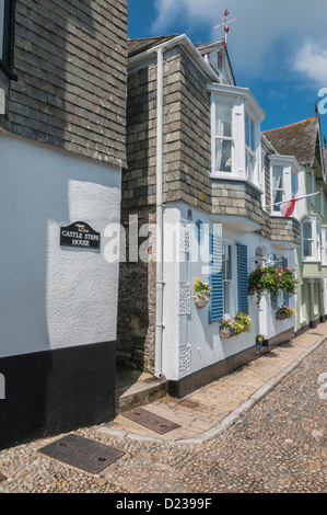 Maisons colorées Bayards Cove Dartmouth Devon, Angleterre Banque D'Images