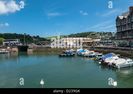 Les bateaux de plaisance port intérieur de Dartmouth Devon, Angleterre Banque D'Images