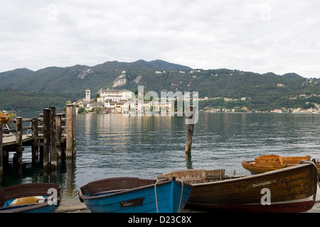 Piémont : Isola di San Giulio de Orta San Giulio Banque D'Images