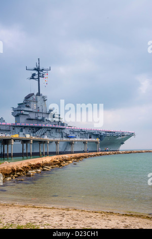 USS Lexington - retraité de la marine, navire porte-avions aujourd'hui agissant comme un musée à Corpus Christi, Texas, États-Unis Banque D'Images