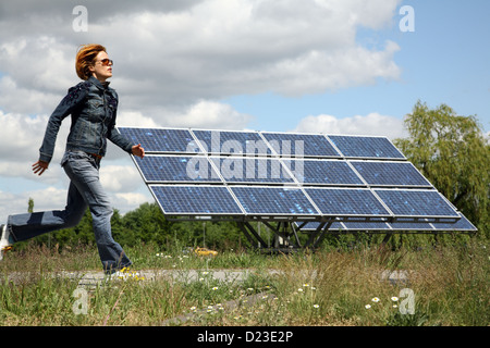 Berlin, Allemagne, les cellules solaires à Adlershof Banque D'Images