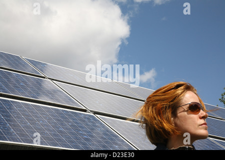 Berlin, Allemagne, les cellules solaires à Adlershof Banque D'Images