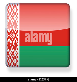 Le Bélarus drapeau comme une icône de l'application. Chemin de détourage inclus. Banque D'Images