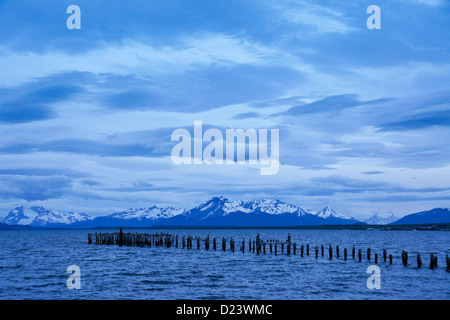 Seno Ultima Esperanza (dernier espoir de son), Puerto Natales, en Patagonie, au Chili Banque D'Images