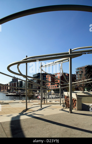 Hambourg, Allemagne, Magellan terrasses et les nouveaux bâtiments au Sandtorkai, HafenCity Banque D'Images