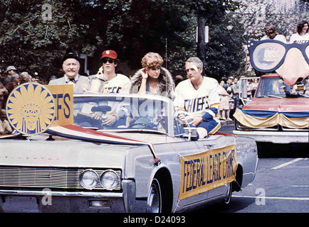 Schlappschuss Slap Shot Strother Martin, Lindsey Crouse, Jeff Carlson, Paul Newman Manager Joe McGrath (Strother Martin), Banque D'Images