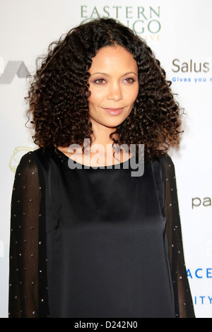 Thandie Newton s'occupe le cinéma pour la Paix 2013 de la Fondation pour l'humanité de gala à l'hôtel Beverly Hills le 11 janvier 2013 à Beverly Hills, Californie. Banque D'Images