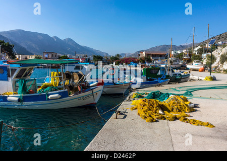 Le port de Vathy, Kalymnos, Grèce Banque D'Images