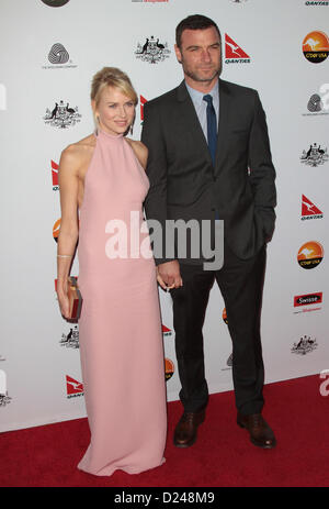 NAOMI WATTS, Liev Schreiber actrice et acteur 2013 G'DAY USA LOS ANGELES gala cravate noire de LOS ANGELES, CALIFORNIE, USA 12 janvier 2013 LBX94608 Banque D'Images