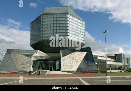 Minsk, Bélarus, Bibliothèque nationale du Bélarus Banque D'Images