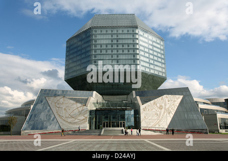 Minsk, Bélarus, Bibliothèque nationale du Bélarus Banque D'Images