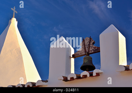 Le Portugal, l'Algarve : Detial chapelle médiévale de Nossa Senhora da Rocha Banque D'Images