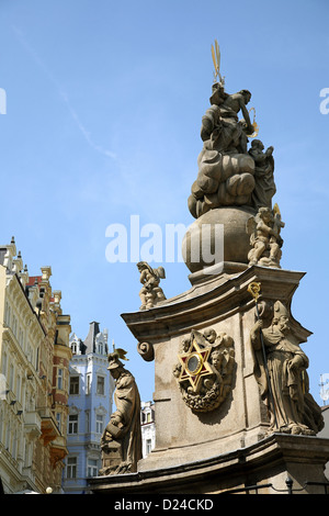 Karlovy Vary, République tchèque, la peste dans le centre-ville Banque D'Images