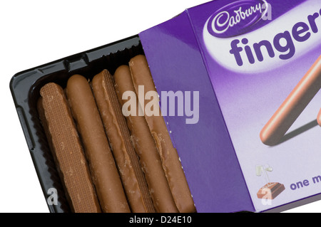 Les doigts de chocolat Cadbury Banque D'Images