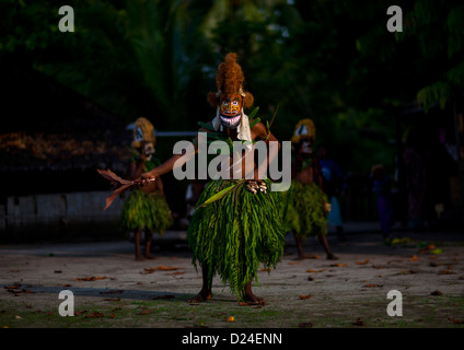 La danse des masques Malagan Tatuana, New Ireland Island, Papouasie Nouvelle Guinée Banque D'Images