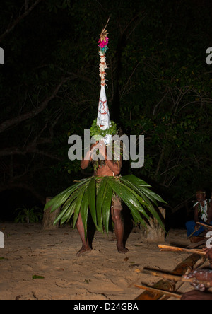 La danse des masques Malagan Tatuana, New Ireland Island, Papouasie Nouvelle Guinée Banque D'Images